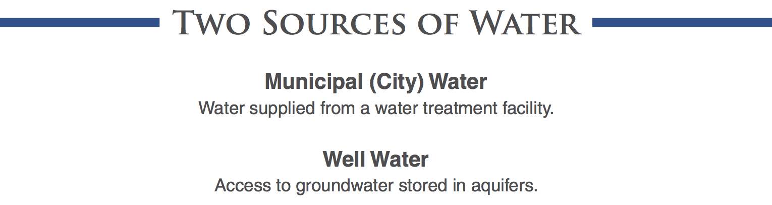 Two sources of water